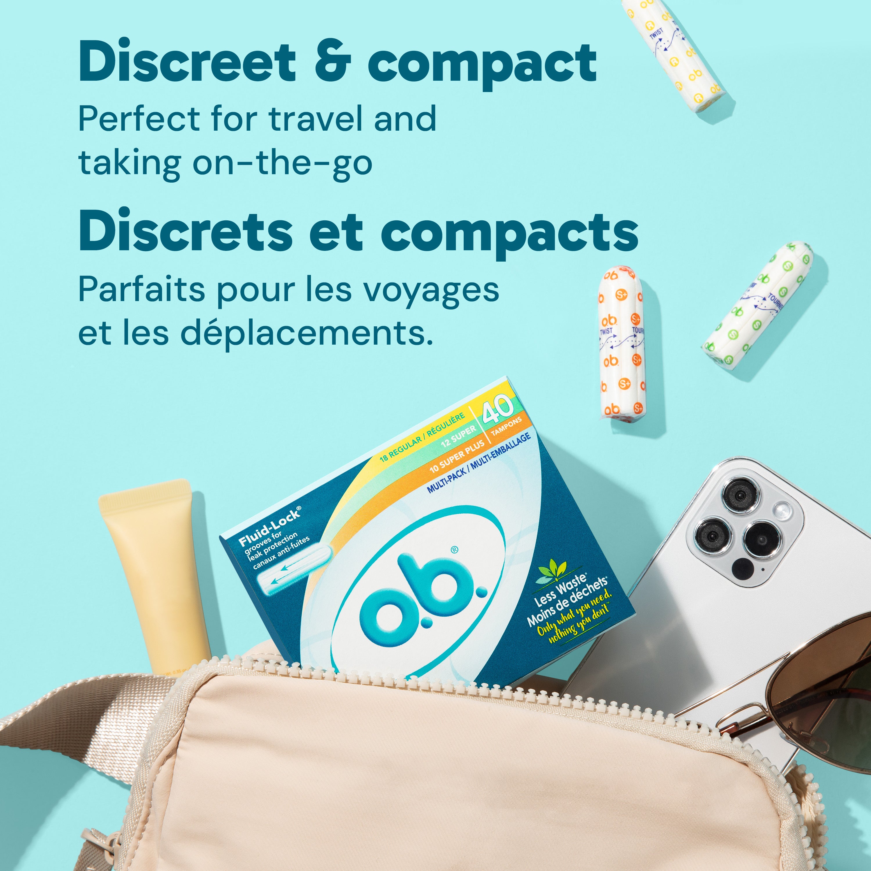 o.b.® Tampons Regular, 40ct